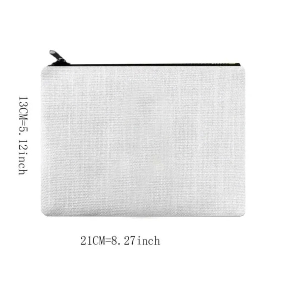 Cursive handwriting cute handbag clutch womens coin purse makeup bag funny eat - Picture 2 of 3